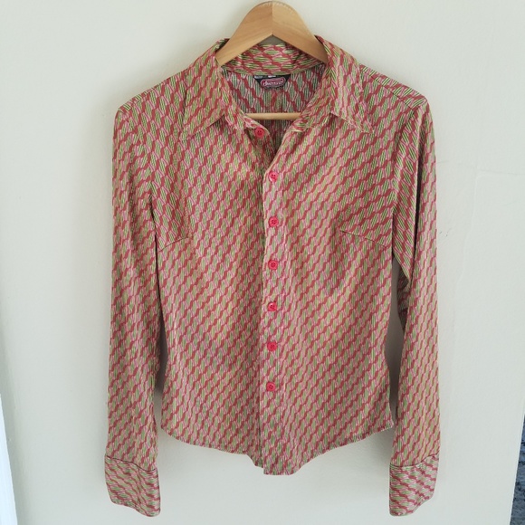 Diesel Tops - Diesel Female Button Down Pattern Top Bold